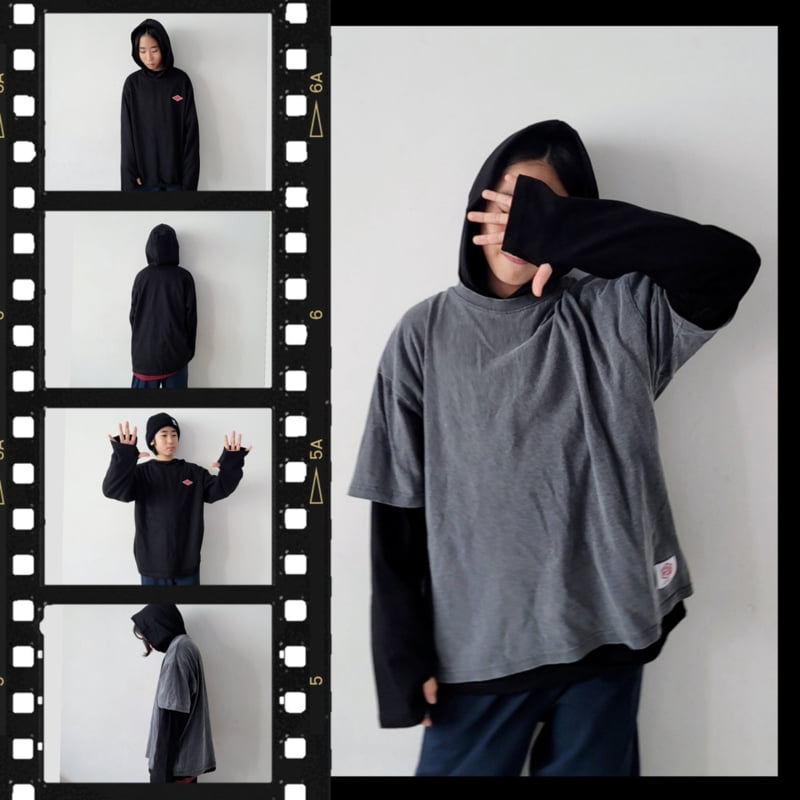 Layered Slim Finger Hoodie by Riwoo Riwoo for Child - view 7