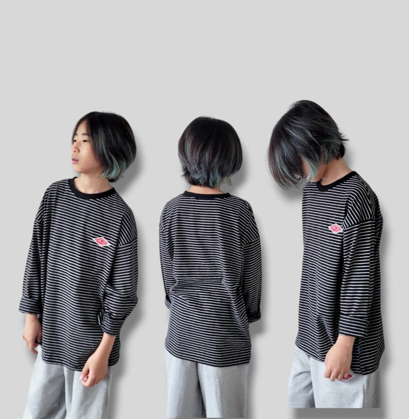 Riwoo Riwoo - Korean Children Fashion - #prettylittlegirls - Riwoo Fine Striped Boxy Tee - 12