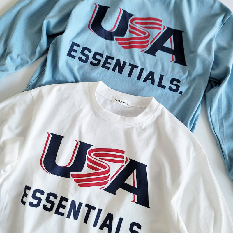 Riwoo Riwoo - Korean Children Fashion - #stylishchildhood - USA Rib Trim Tee - 5