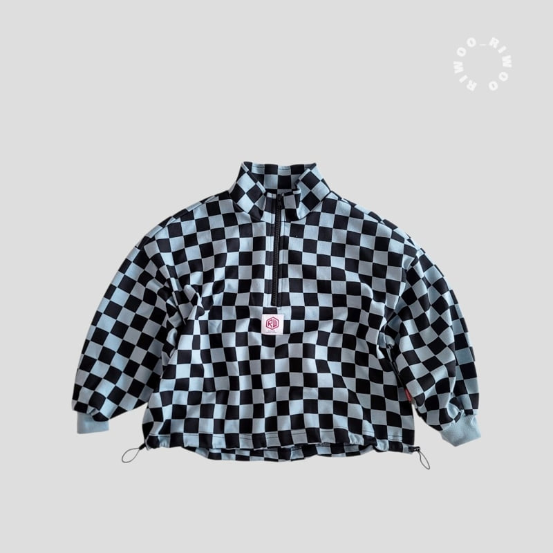 Riwoo Riwoo - Korean Children Fashion - #toddlerclothing - Unique Check Half Zip-up - 4