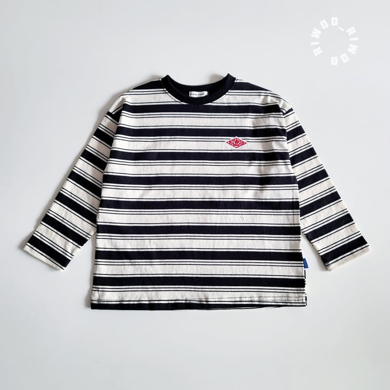 Riwoo Riwoo - Korean Children Fashion - #todddlerfashion - Riwoo Irregular Striped Tee - 12