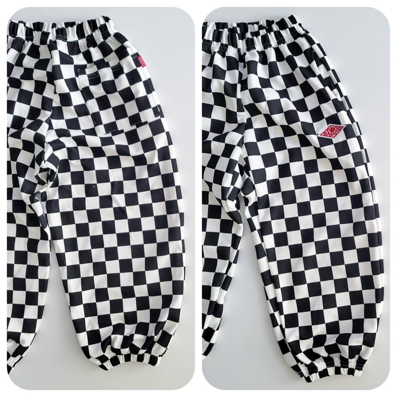 Riwoo Riwoo - Korean Children Fashion - #todddlerfashion - Unique Check Jogger Pants - 9
