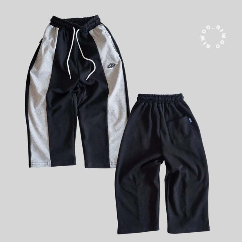 Black Label Color Block Wide Pants by Riwoo Riwoo for Child - view 5