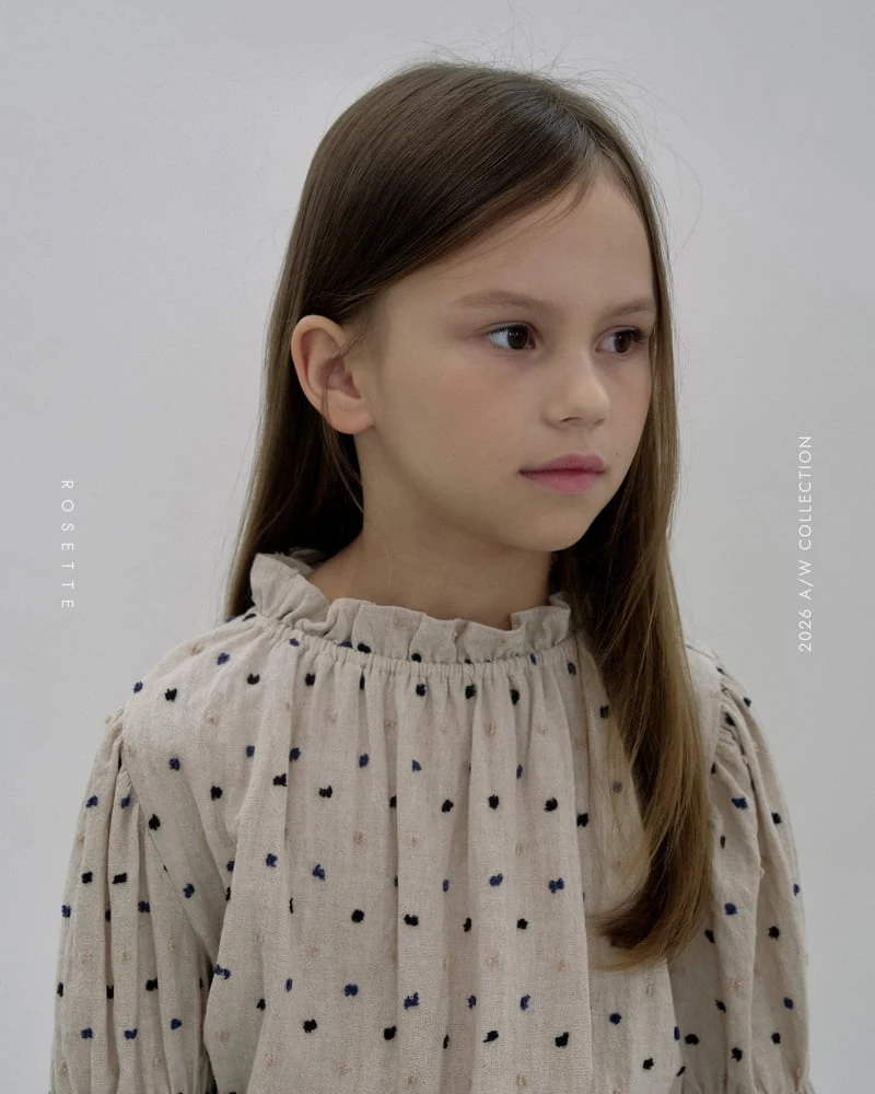 Rosette - Korean Children Fashion - #magicofchildhood - Dot Puff Blouse - 3