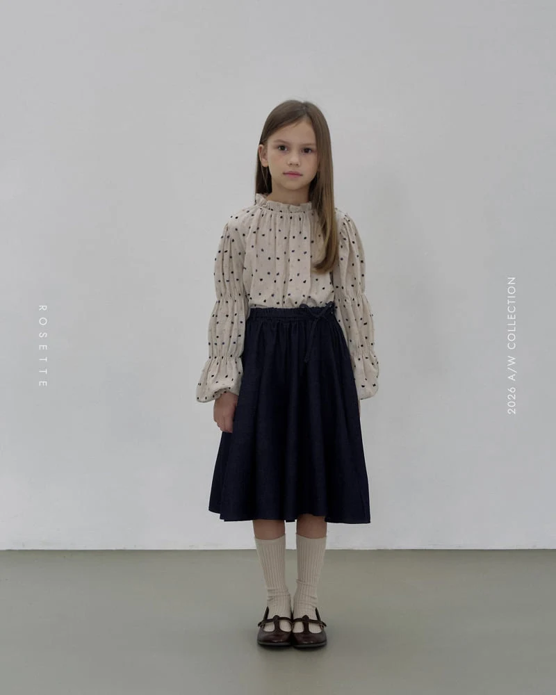Rosette - Korean Children Fashion - #magicofchildhood - Dot Puff Blouse - 4