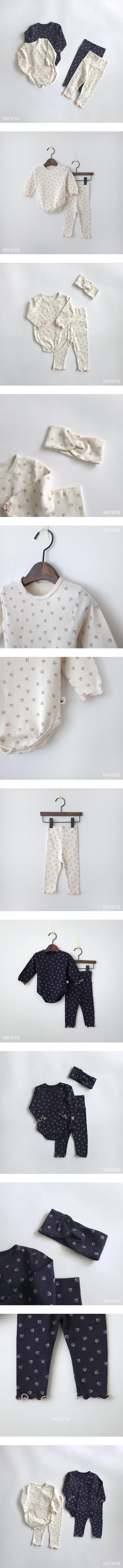 Floral Eyelet Bodysuit Set by Saerobin for Baby - view 1