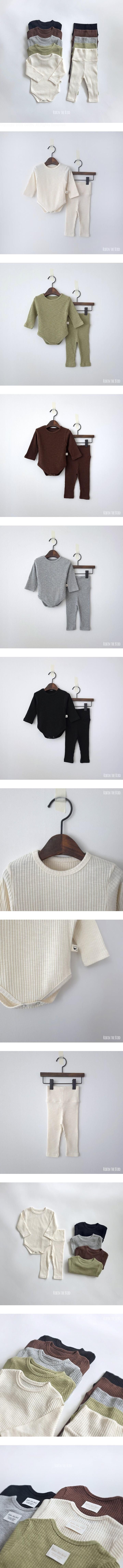 Soft Modal Bodysuit Set by Saerobin for Baby - view 1