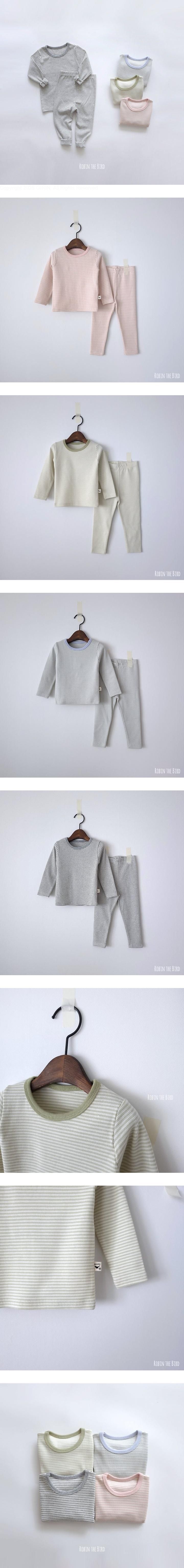 Pastel Striped Loungewear by Saerobin for Baby - view 1
