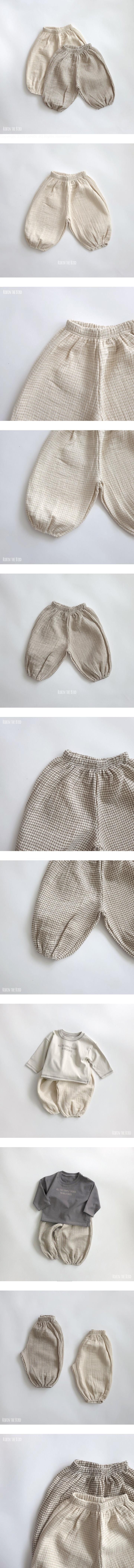 Saerobin - Korean Baby Fashion - #onlinebabyshop - Triple Layer Check Balloon Pants