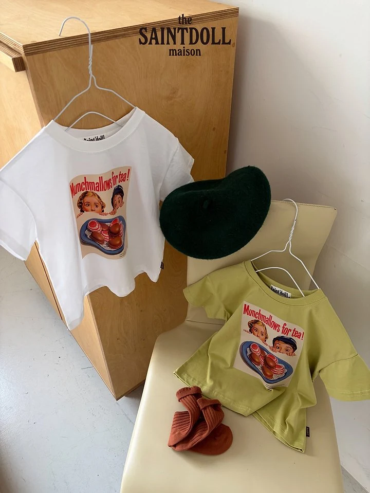Saint Doll - Korean Children Fashion - #Kfashion4kids - Chocolate Short Sleeve Tee