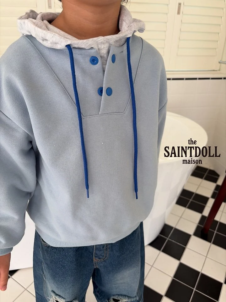 Saint Doll - Korean Children Fashion - #Kfashion4kids - Half Open Button Sweatshirt - 12