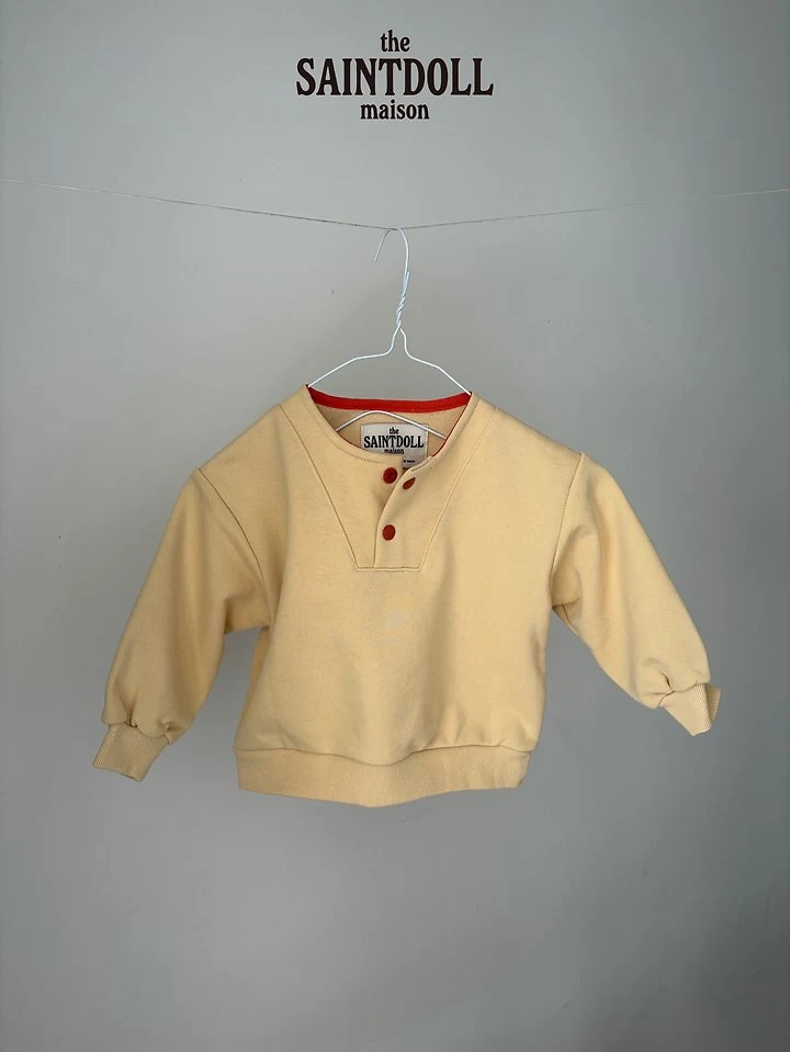 Saint Doll - Korean Children Fashion - #childofig - Half Open Button Sweatshirt - 4