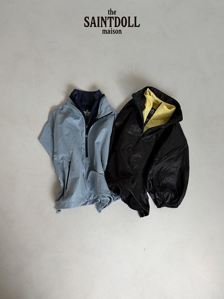Saint Doll - Korean Children Fashion - #childrensboutique - Double Up Half-Zip Windbreaker