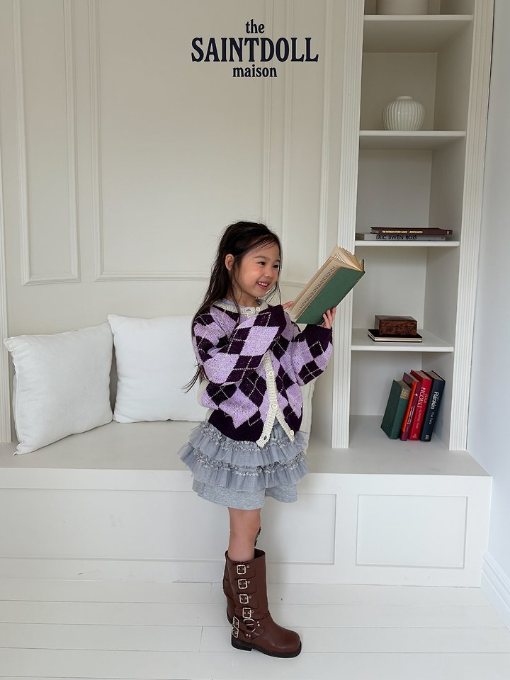 Saint Doll - Korean Children Fashion - #designkidswear - Argyle Cardigan - 7