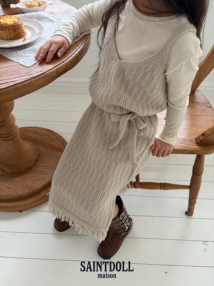 Saint Doll - Korean Children Fashion - #designkidswear - Tassel Long Dress - 7