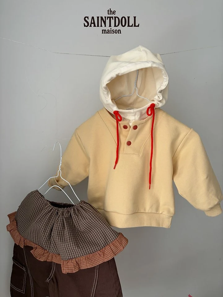 Saint Doll - Korean Children Fashion - #designkidswear - Half Open Button Sweatshirt - 6