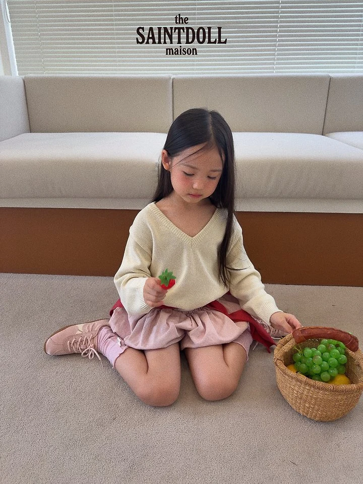 Saint Doll - Korean Children Fashion - #fashionkids - V-Neck Knit - 10