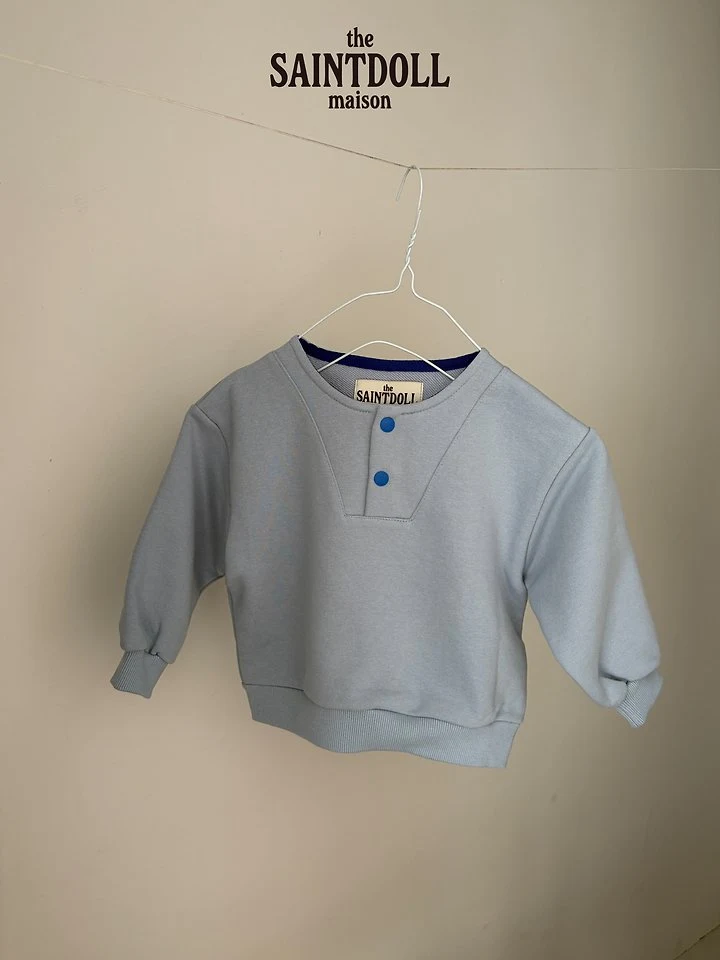 Saint Doll - Korean Children Fashion - #fashionkids - Half Open Button Sweatshirt - 8