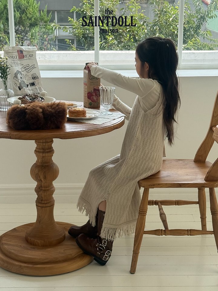 Saint Doll - Korean Children Fashion - #kidsshorts - Tassel Long Dress - 10