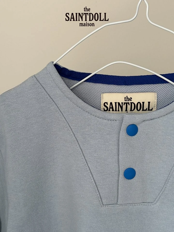 Saint Doll - Korean Children Fashion - #kidsshorts - Half Open Button Sweatshirt - 9