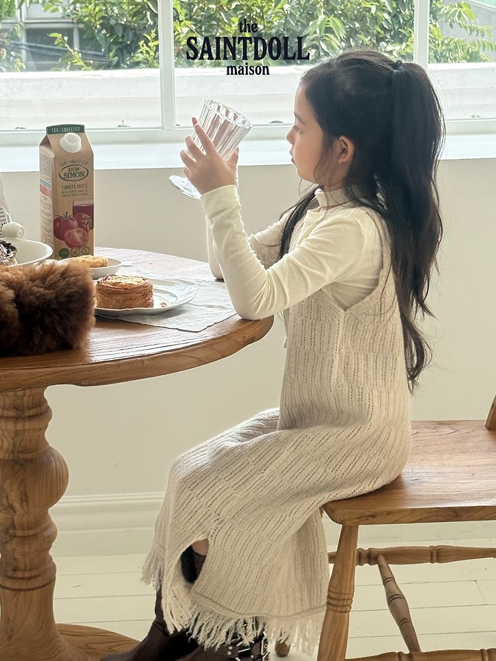 Saint Doll - Korean Children Fashion - #kidsstore - Tassel Long Dress - 11