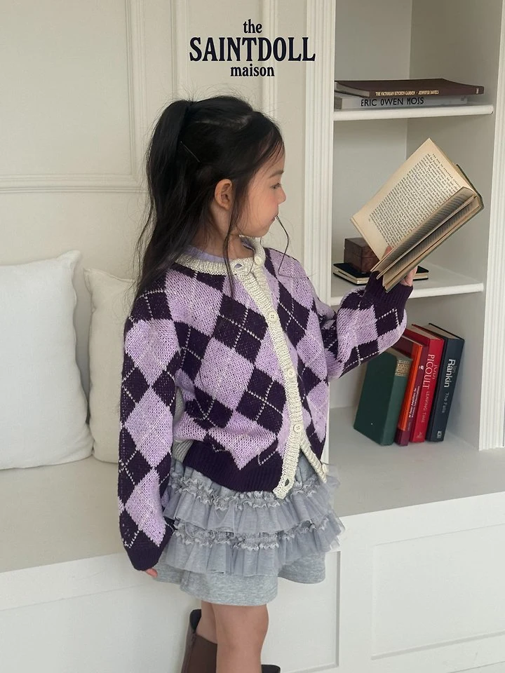 Saint Doll - Korean Children Fashion - #kidzfashiontrend - Argyle Cardigan - 12