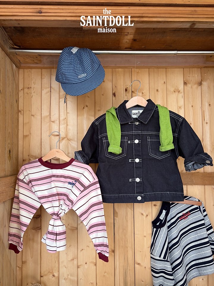 Saint Doll - Korean Children Fashion - #kidzfashiontrend - Embroidered Stripe Tee - 8