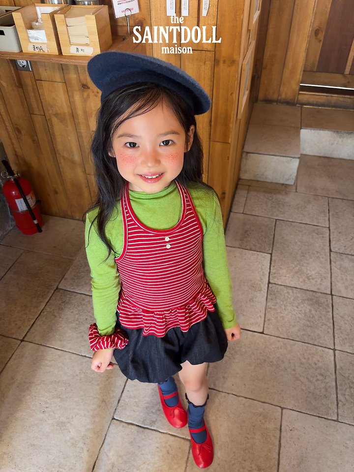 Saint Doll - Korean Children Fashion - #littlefashionista - Stripe Button Halter - 8