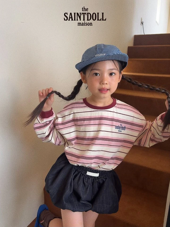 Saint Doll - Korean Children Fashion - #littlefashionista - Embroidered Stripe Tee - 10