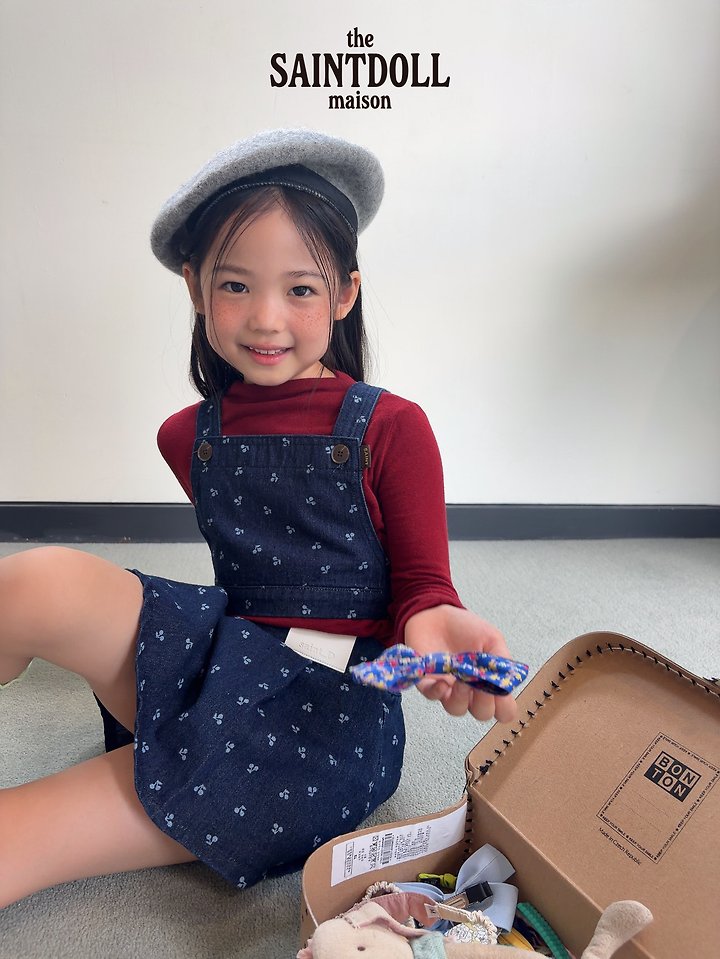 Saint Doll - Korean Children Fashion - #minifashionista - Cherry Jeans Skirt - 10