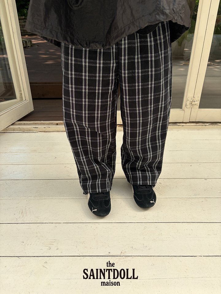 Saint Doll - Korean Children Fashion - #minifashionista - Check String Pants - 9