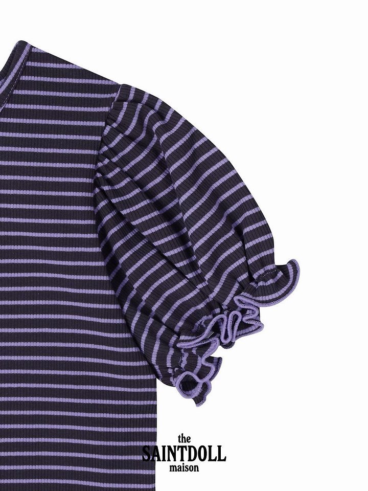 Saint Doll - Korean Children Fashion - #minifashionista - Stripe Frill Tee - 8