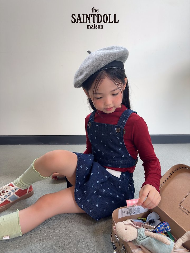 Saint Doll - Korean Children Fashion - #prettylittlegirls - Cherry Jeans Skirt - 11