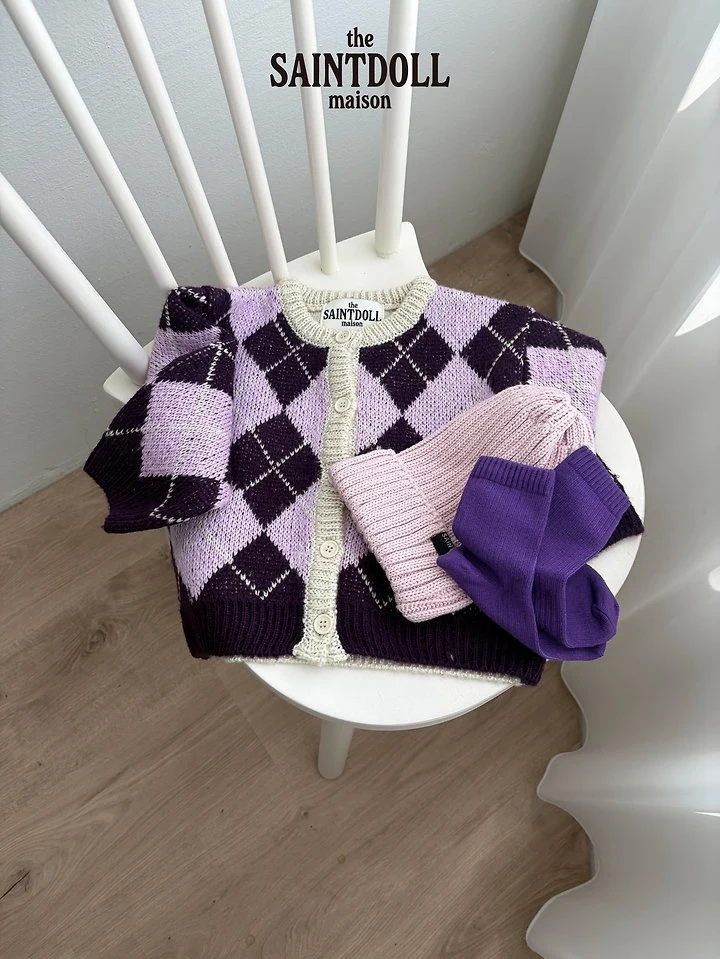 Saint Doll - Korean Children Fashion - #toddlerclothing - Argyle Cardigan - 4