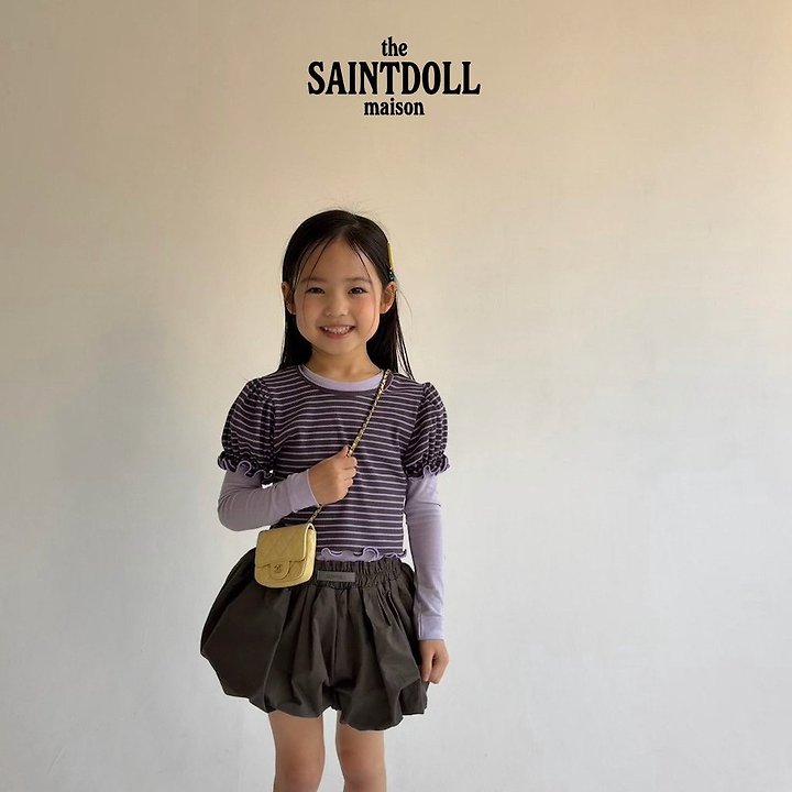 Saint Doll - Korean Children Fashion - #stylishchildhood - Stripe Frill Tee - 12