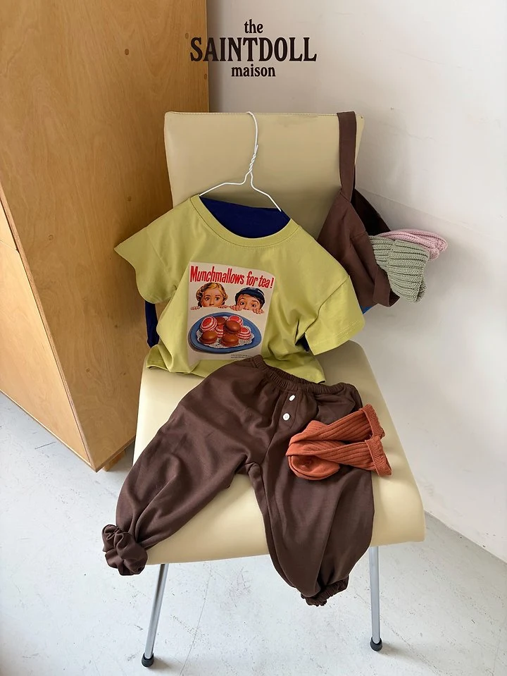 Saint Doll - Korean Children Fashion - #todddlerfashion - Chocolate Short Sleeve Tee - 6