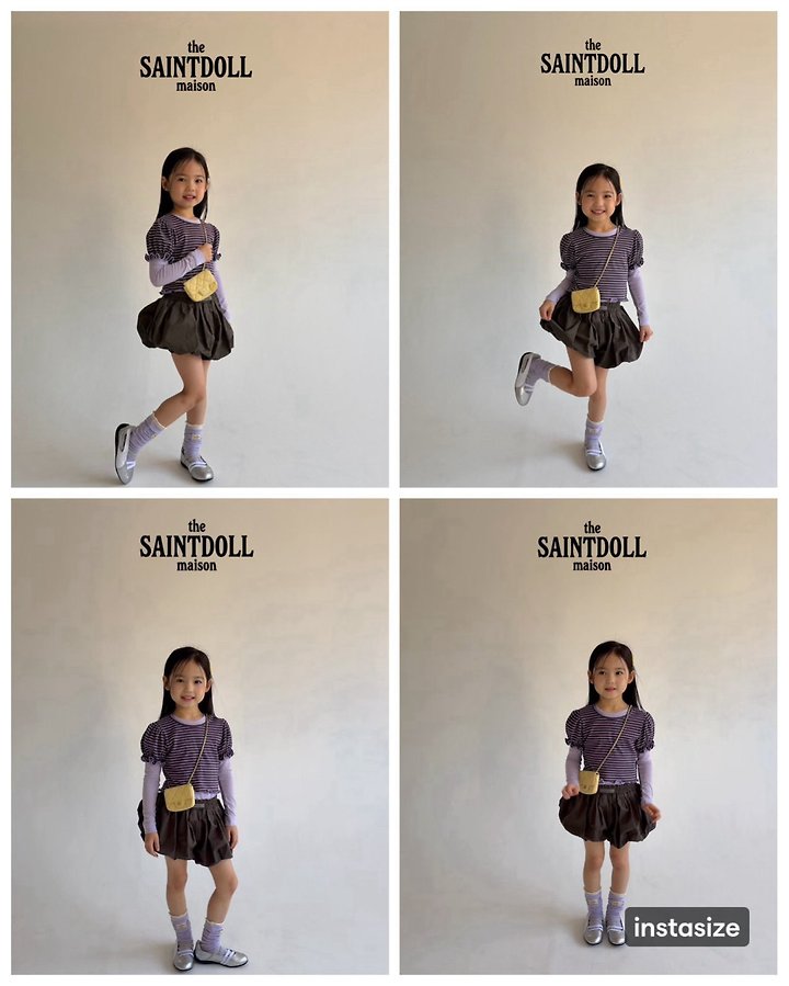 Saint Doll - Korean Children Fashion - #toddlerclothing - Stripe Frill Tee - 11