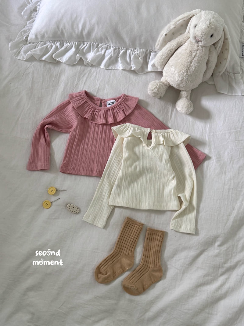 Second Moment - Korean Children Fashion - #Kfashion4kids - Frill Collar Flower Tee - 2