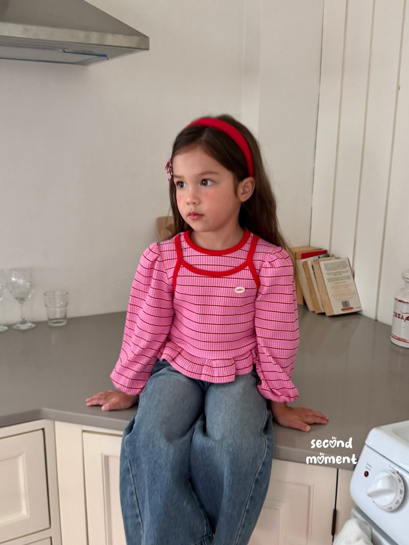 Second Moment - Korean Children Fashion - #Kfashion4kids - Berry Stripe Tee - 7