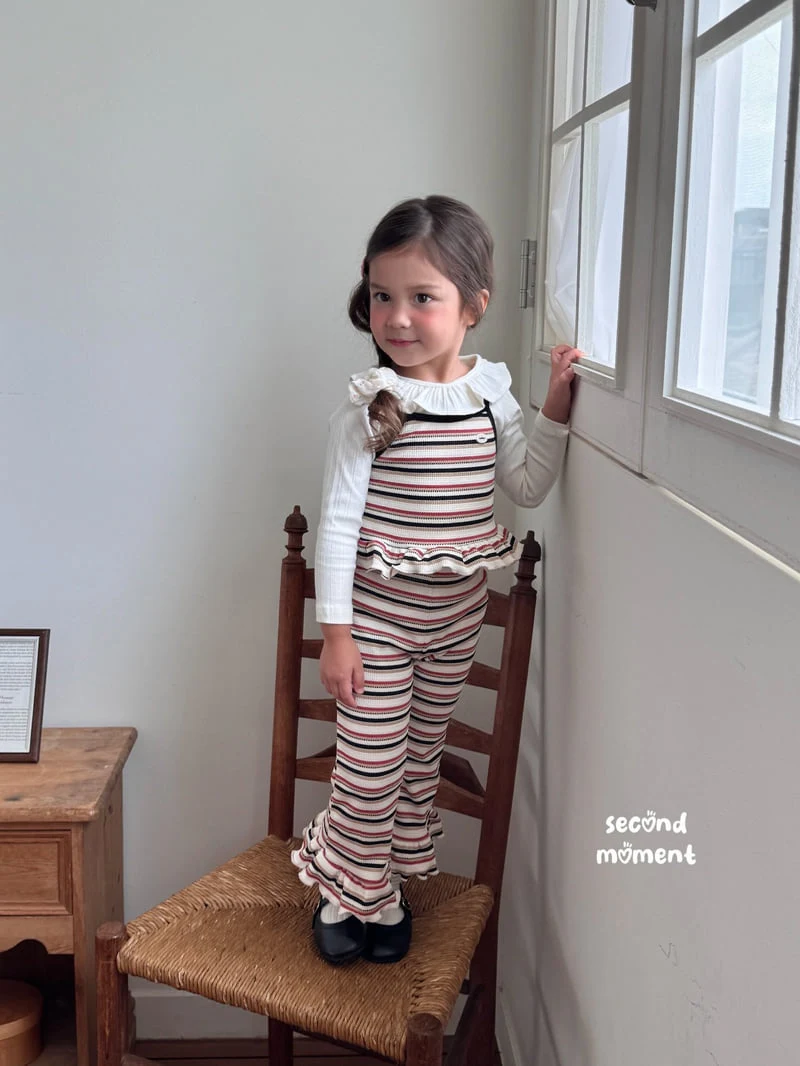 Second Moment - Korean Children Fashion - #childofig - Frill Collar Flower Tee - 7