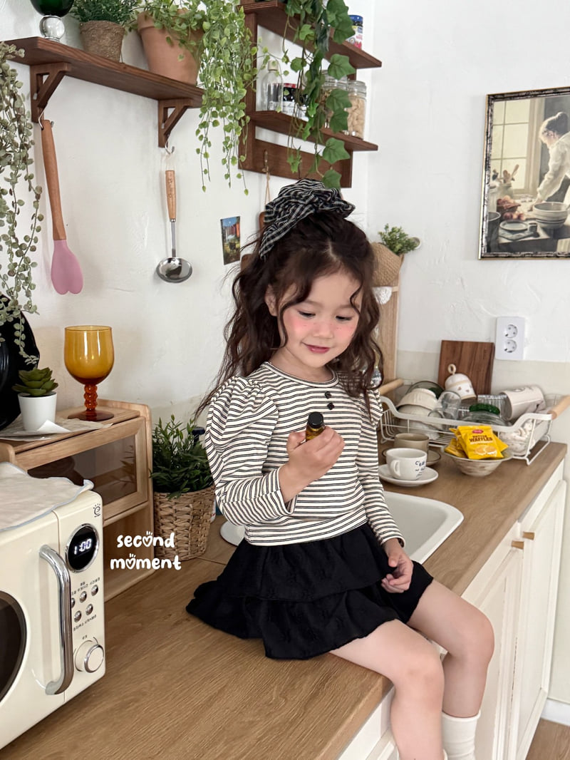Second Moment - Korean Children Fashion - #childrensboutique - Puff Stripe Tee - 6