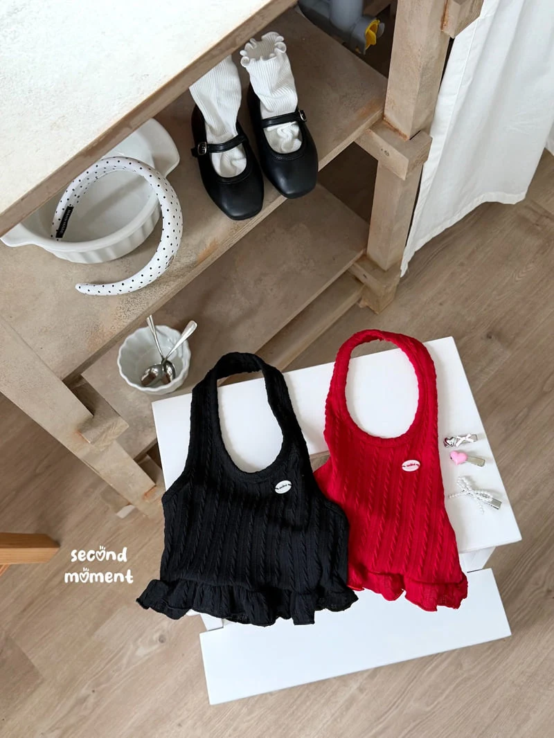 Second Moment - Korean Children Fashion - #designkidswear - Twisted Cable Halter Knit - 3