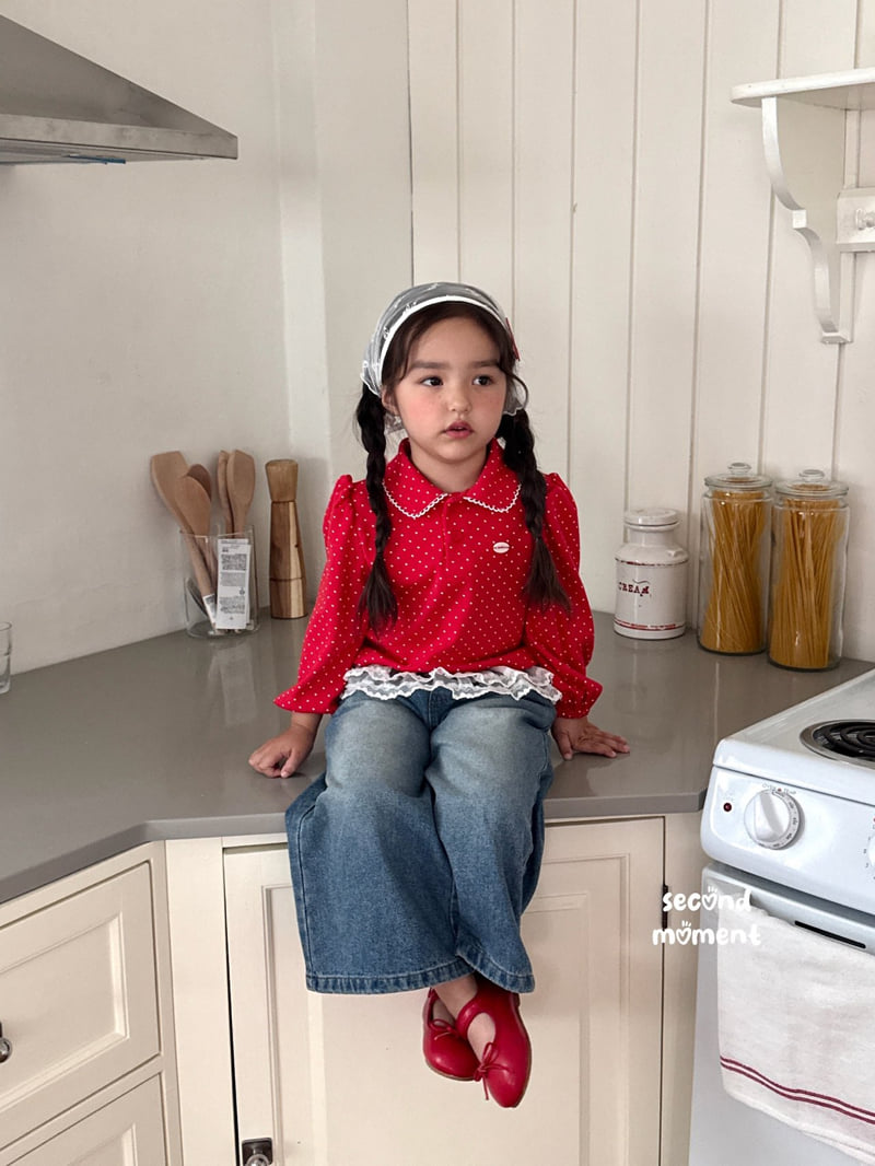 Second Moment - Korean Children Fashion - #designkidswear - Dot Lace Collar Tee - 11