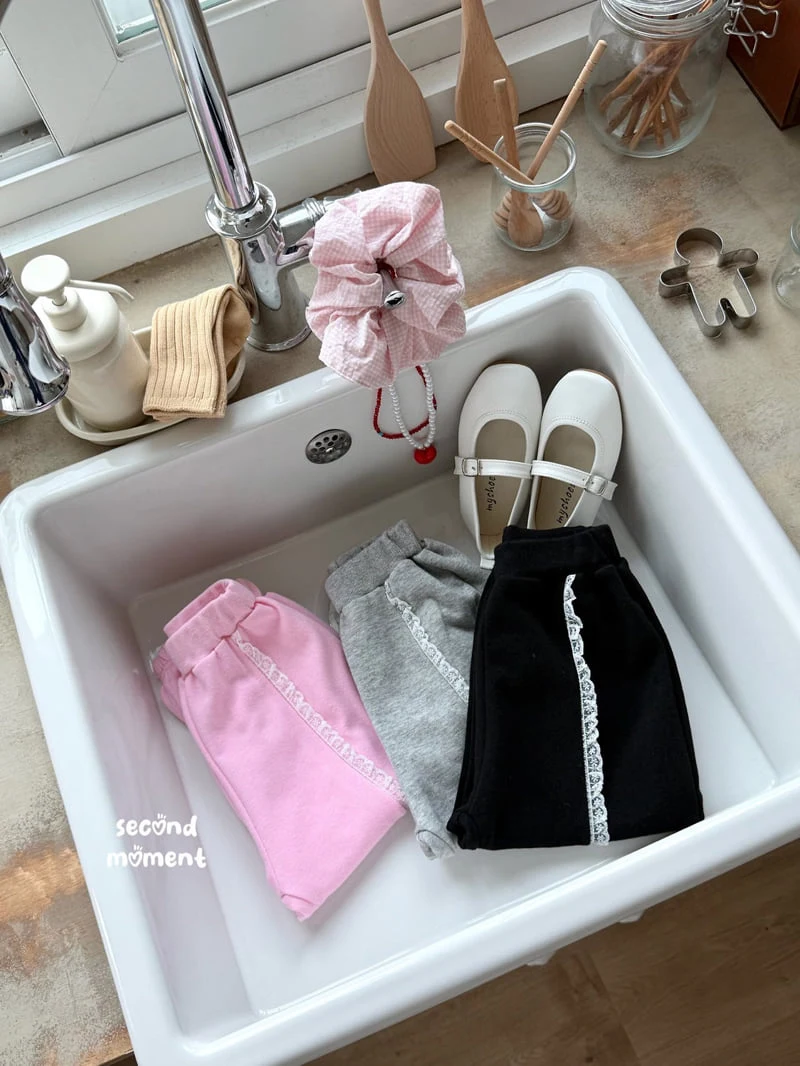 Second Moment - Korean Children Fashion - #discoveringself - Lace Cut Cargo Pants - 3