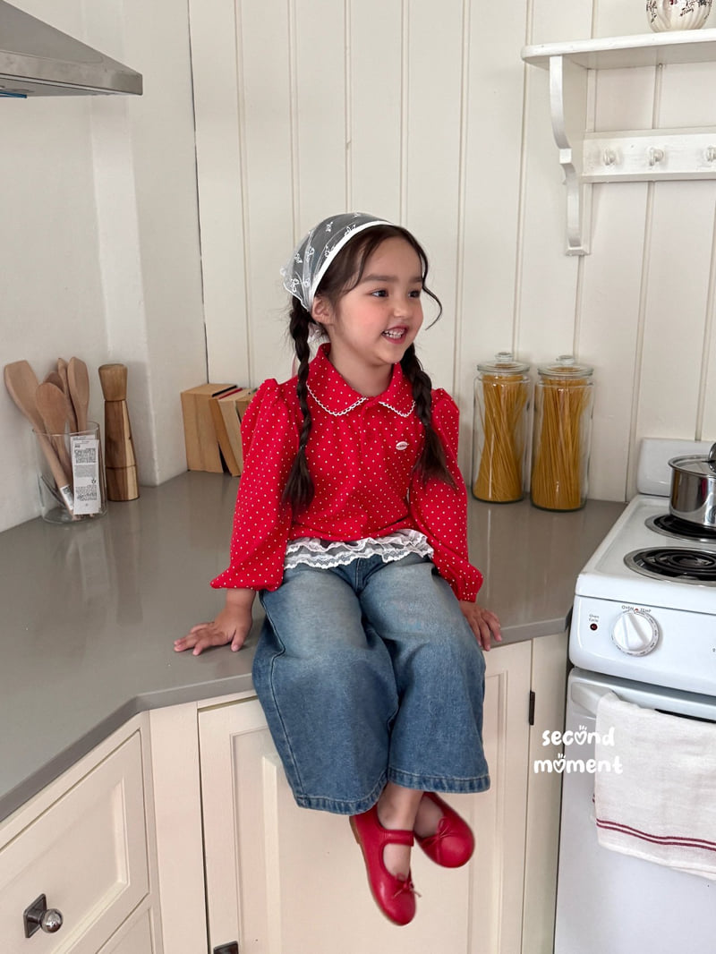 Second Moment - Korean Children Fashion - #discoveringself - Dot Lace Collar Tee - 12