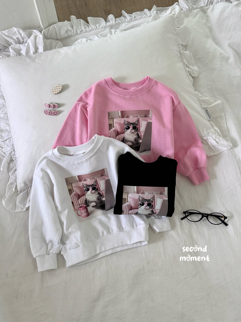 Second Moment - Korean Children Fashion - #fashionkids - Cat Sweatshirt - 2