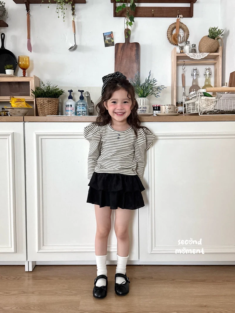 Second Moment - Korean Children Fashion - #fashionkids - Puff Stripe Tee - 9