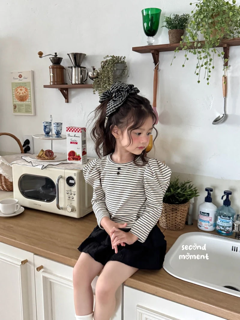 Second Moment - Korean Children Fashion - #kidsstore - Puff Stripe Tee - 11