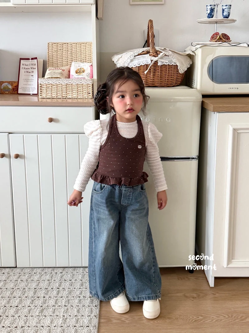 Second Moment - Korean Children Fashion - #kidsstore - Vanilla Puff Tee - 5