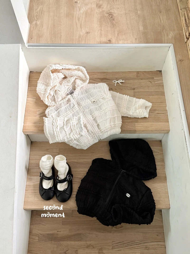 Second Moment - Korean Children Fashion - #kidzfashiontrend - Wave Hooded Zip-Up